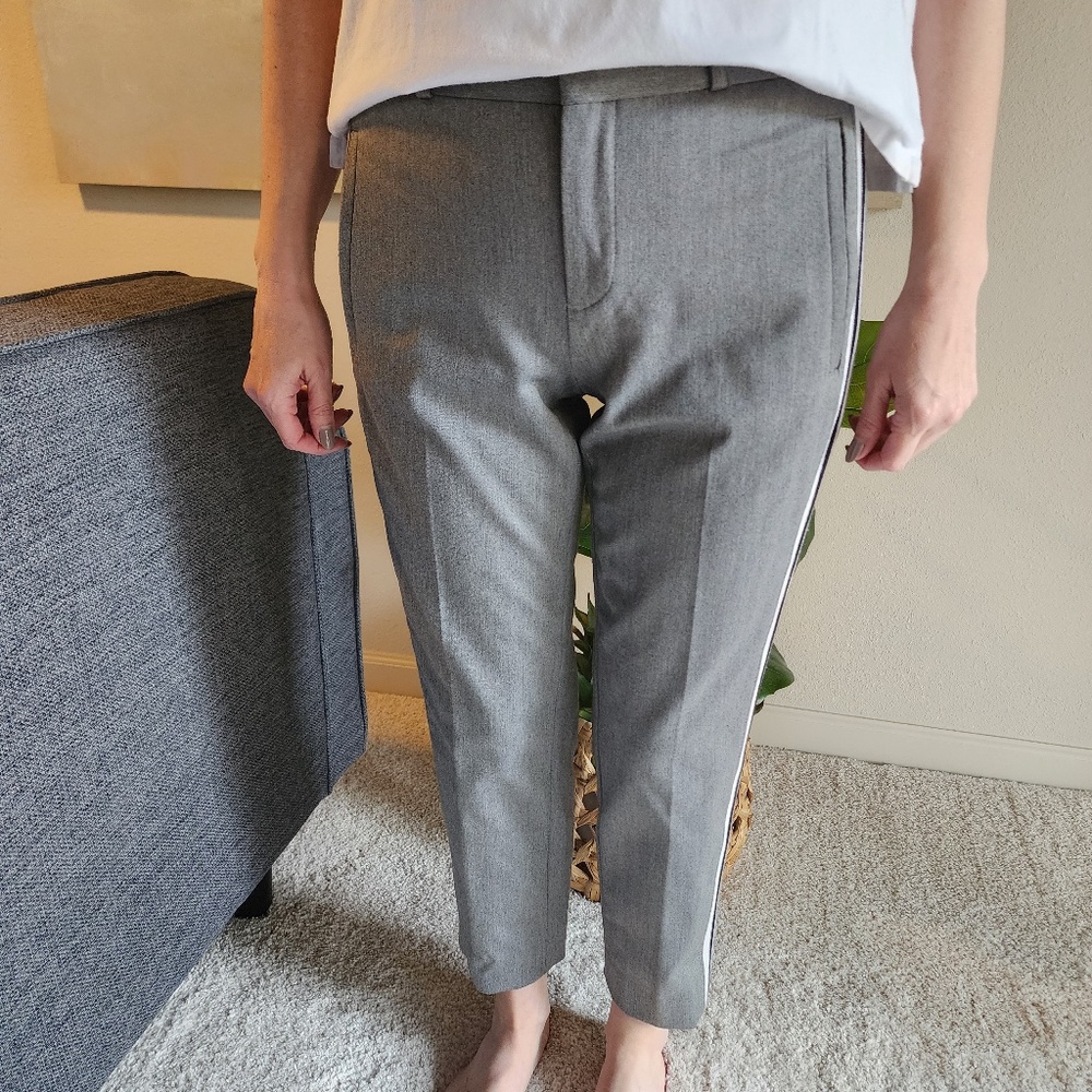 Banana Republic Avery Cropped Tuxedo Stripe Pant